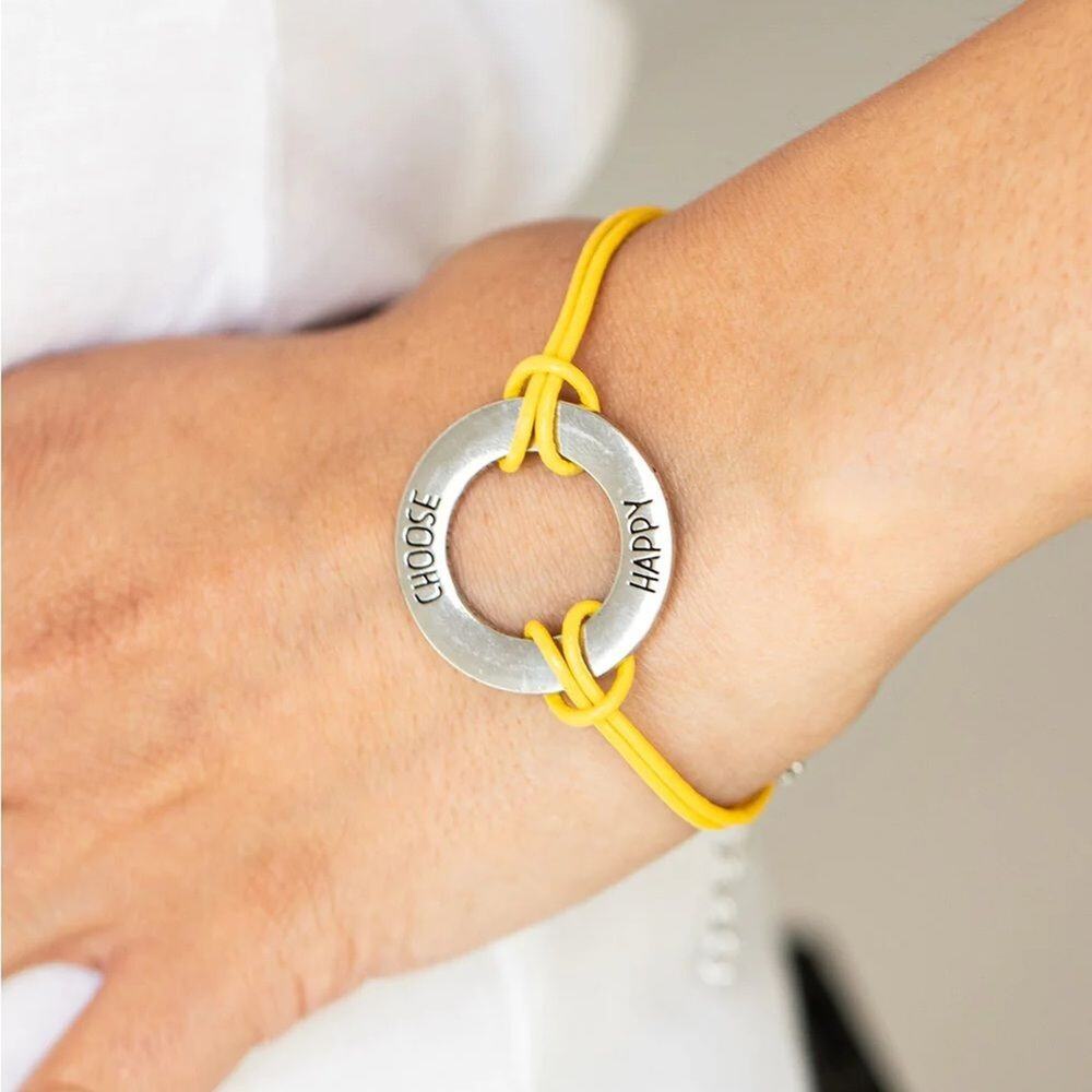 Choose Happy Yellow Bracelet (33)